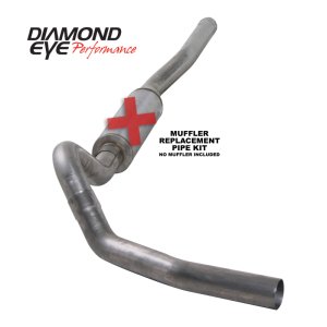 Chevrolet 2500 Performance Exhaust - Diamond Eye Performance - Catback Single Muffler Replacement - `06-`07